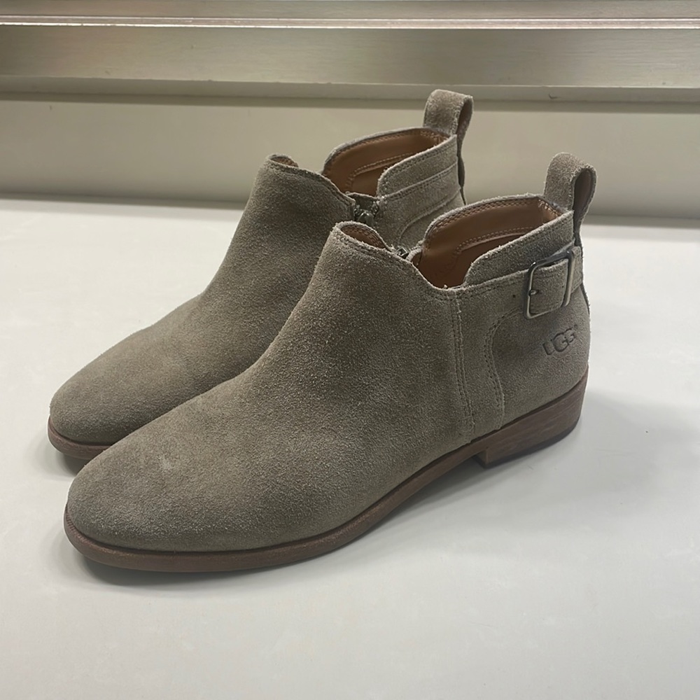 Ugg Suede Booties with Buckle Detail